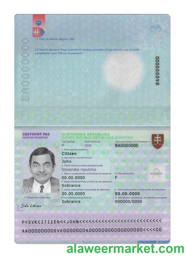 Slovakia passport version 3